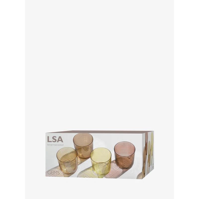 LSA International Gems Coloured Tumblers, 10.5 fl oz, Amber