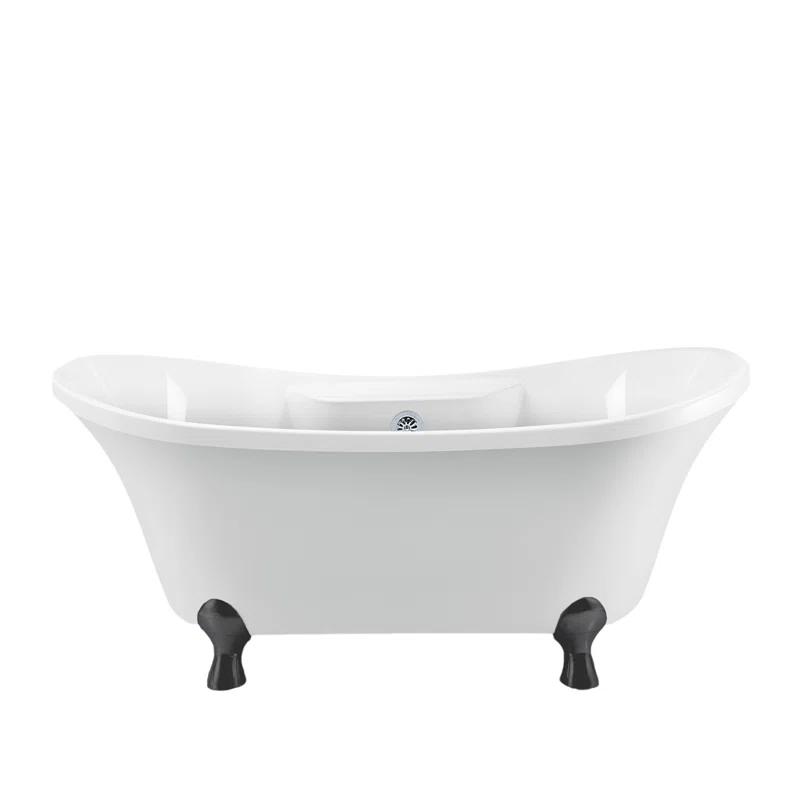 60'' x 32'' Freestanding Soaking Acrylic Bathtub