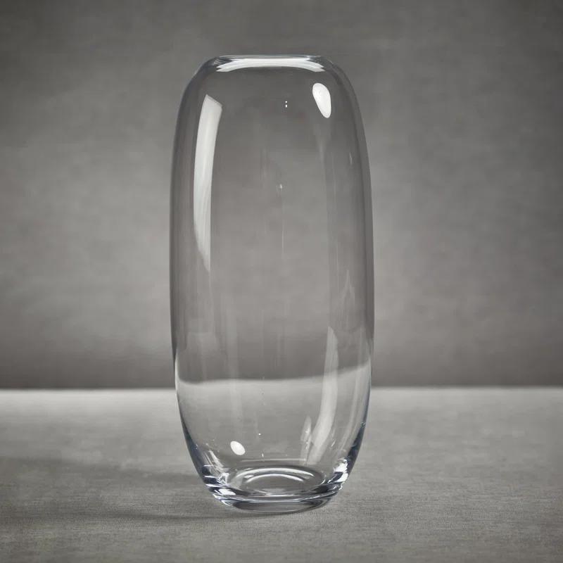 Elegant 19.75'' Clear Glass Table Vase for Contemporary Decor