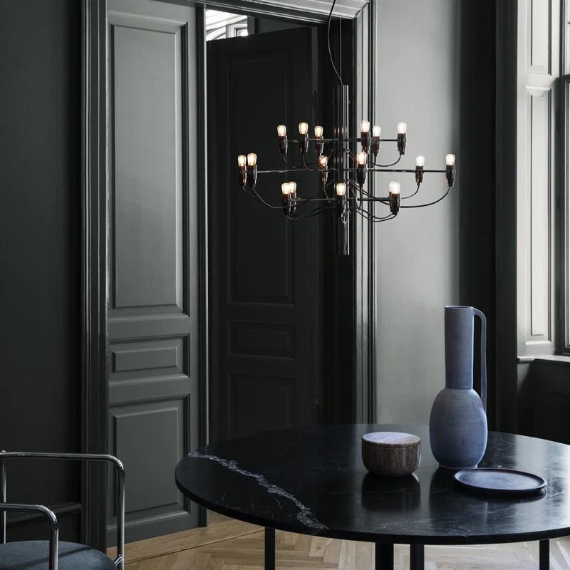 Sarfatti 2097 Contemporary Chrome 50-Light Chandelier