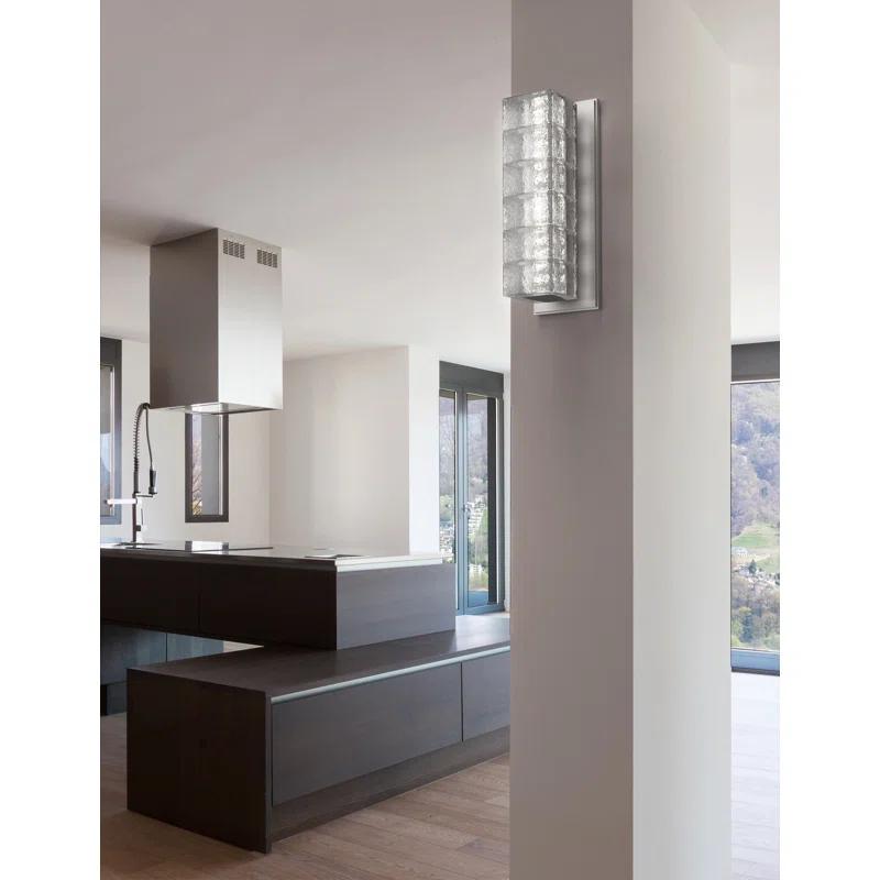 Matte Black Glass Modern Wall Sconce