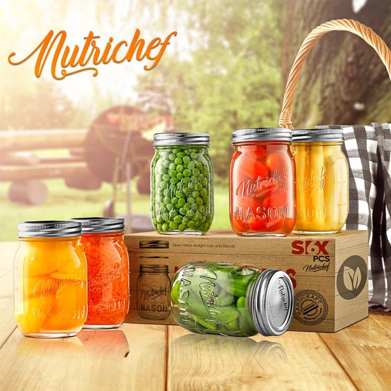NutriChef Glass Jar - Set of 6 (Set of 6)