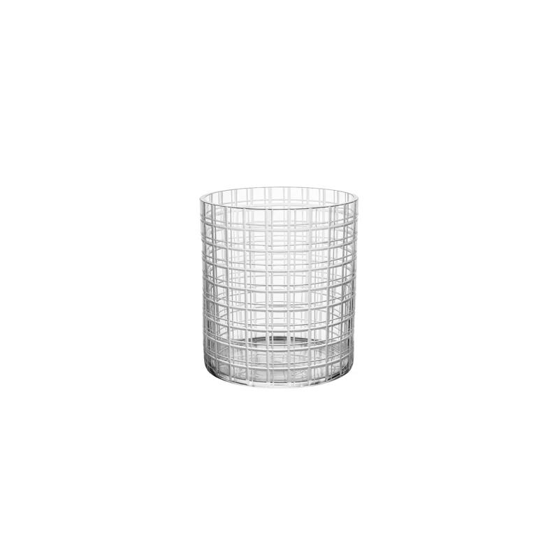 Elegant Crystal Bouquet Table Vase with Grid Pattern