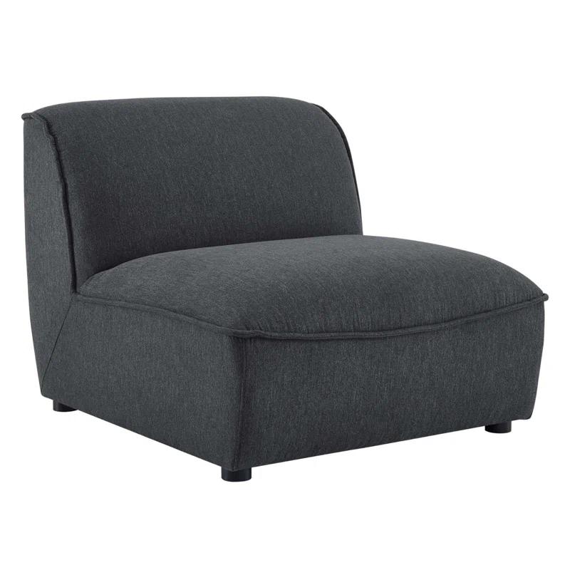 Comprise Charcoal Polyester 32.5" Armless Lounge Chair