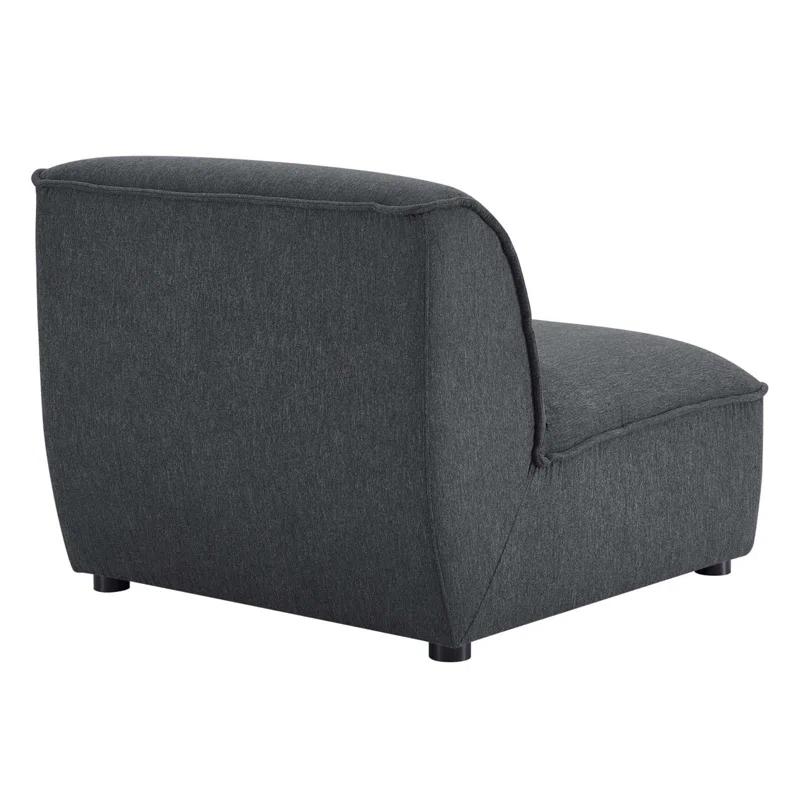 Comprise Charcoal Polyester 32.5" Armless Lounge Chair
