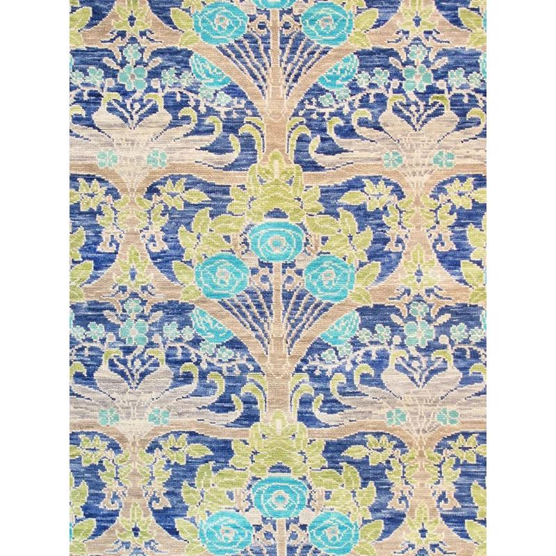 Oushak Hand Knotted Wool Floral Rug