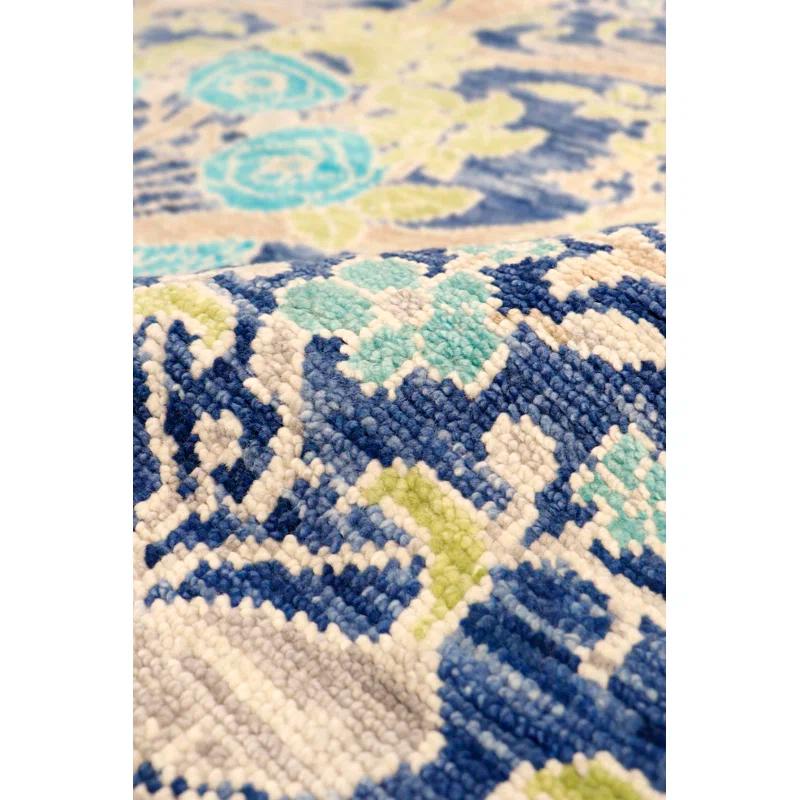 Oushak Hand Knotted Wool Floral Rug