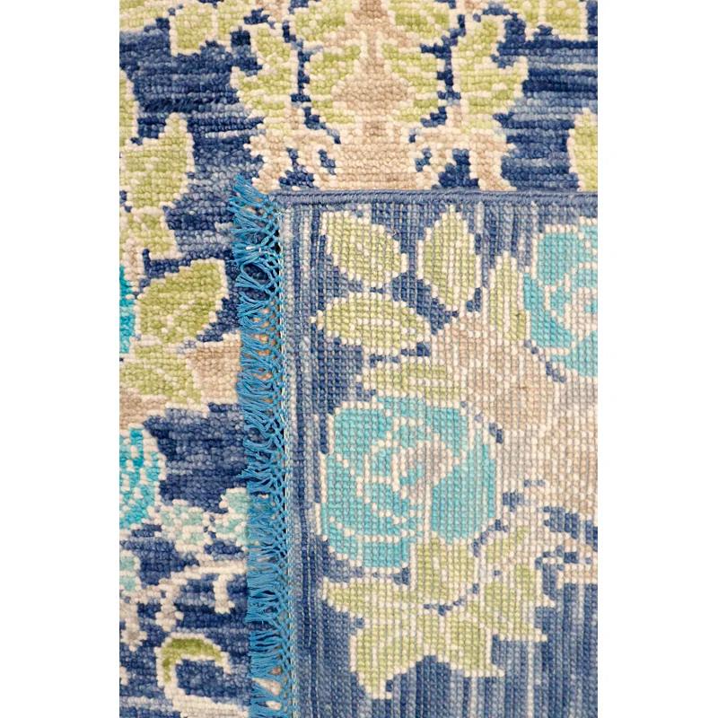 Oushak Hand Knotted Wool Floral Rug