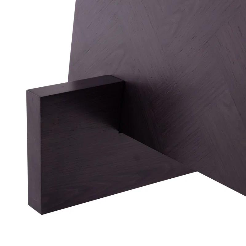 Banfi Ebony Oak Veneer Full-Length Rectangular Floor Mirror