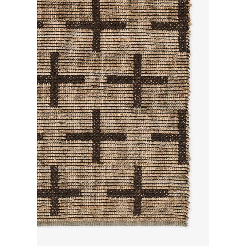 Lilas Pontoise 3'6" x 5'6" Handwoven Black Geometric Jute Rug