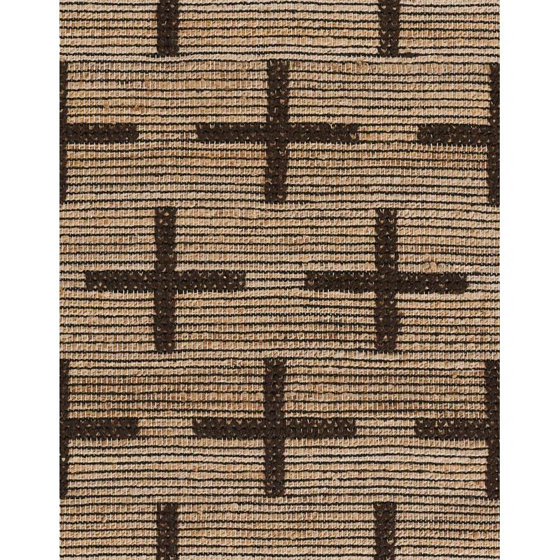 Lilas Pontoise 3'6" x 5'6" Handwoven Black Geometric Jute Rug