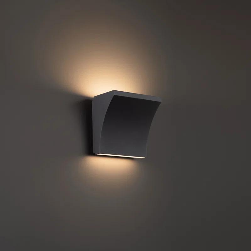 Cornice Black Aluminum LED Dimmable Flush Mount Sconce