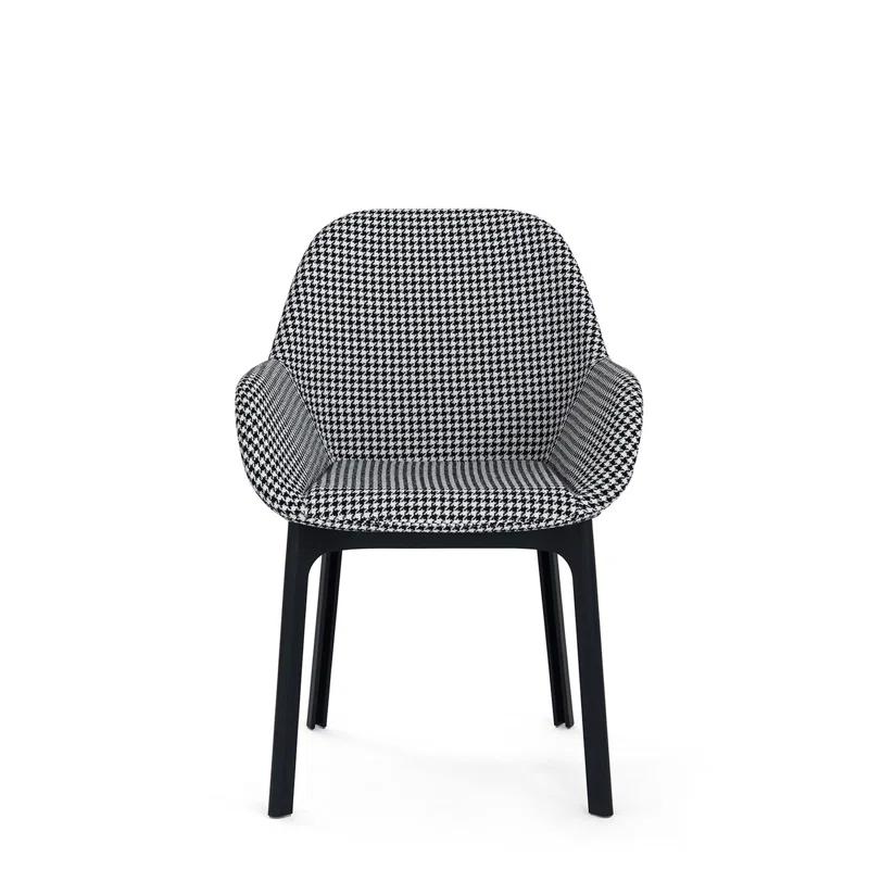 Patricia Urquiola Couture Houndstooth Black Clap Armchair