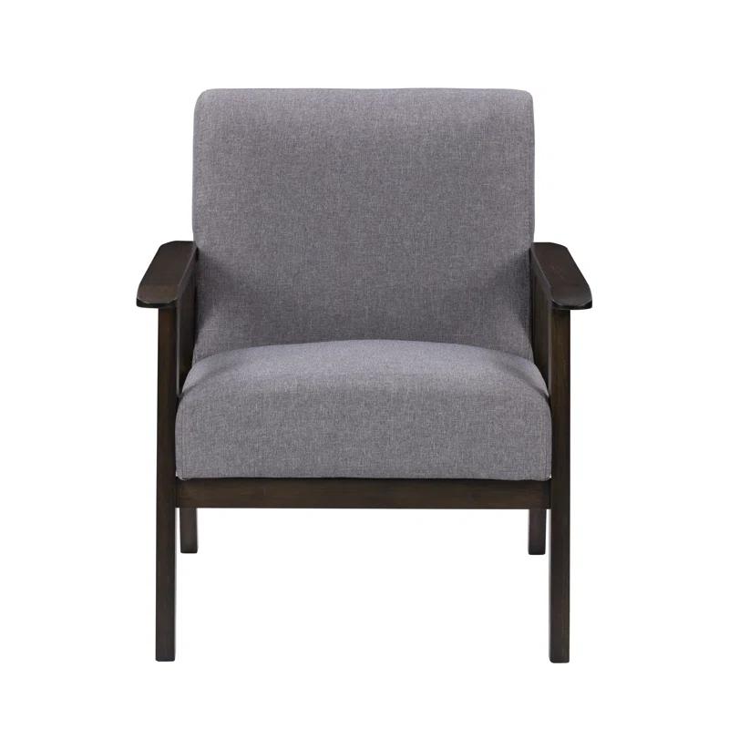 Mid-Century Modern Greyson Light Gray Wood Accent Chair