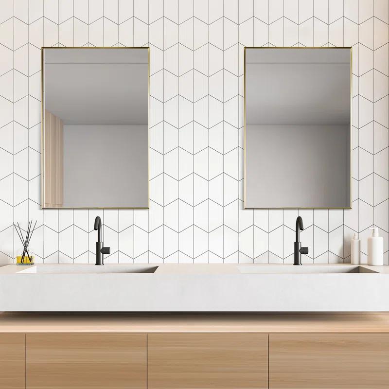 Altair Metal Flat Wall Mirror