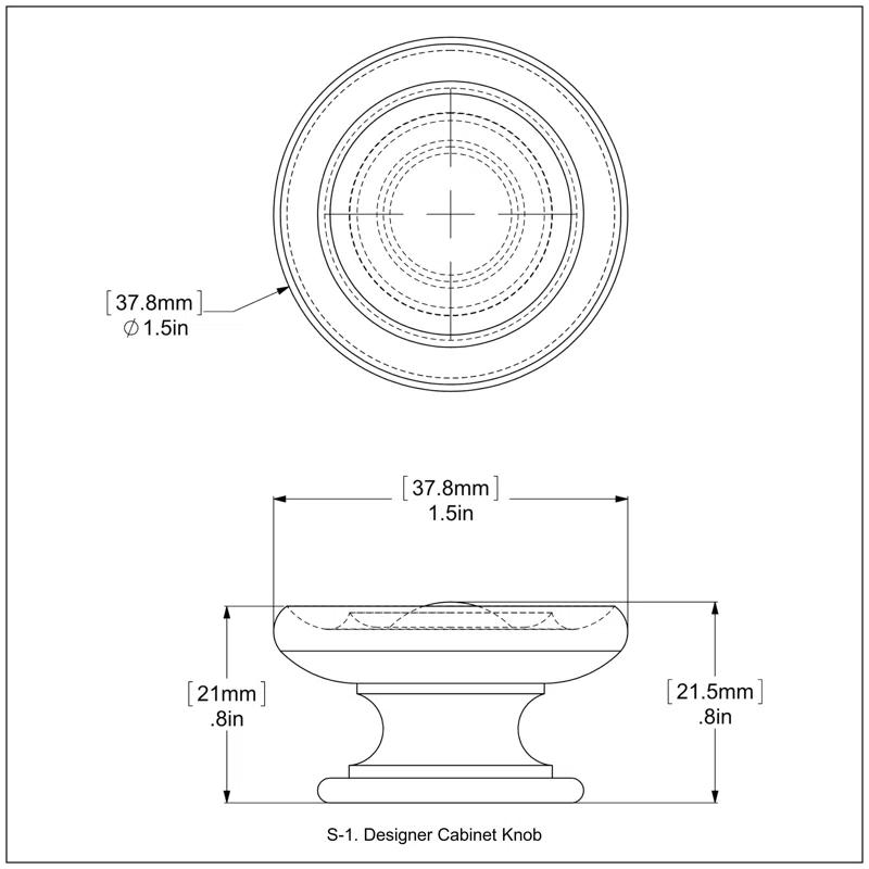 Gober 1" Diameter Mushroom Knob