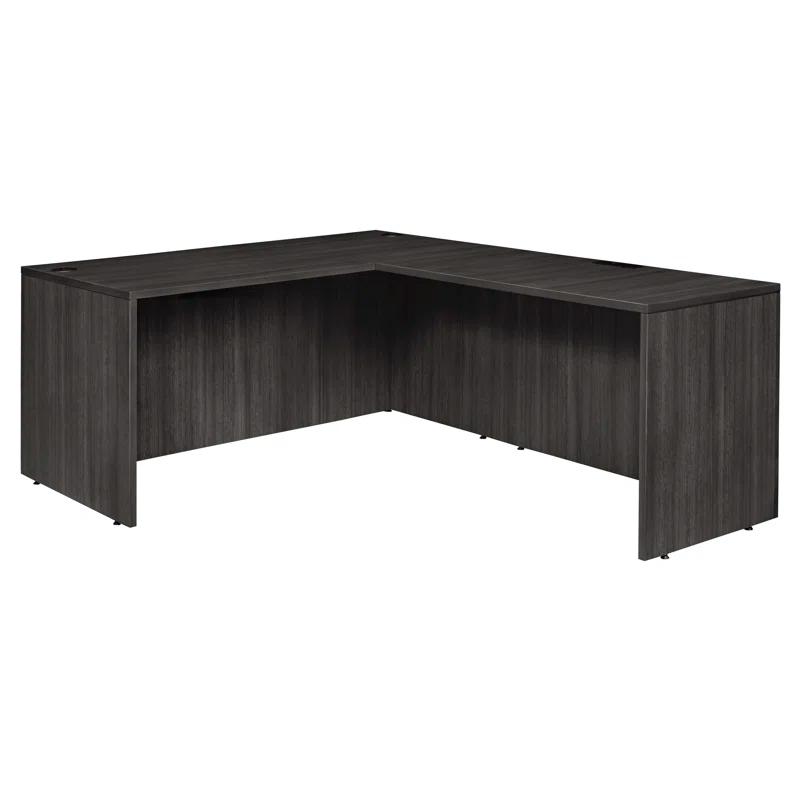 Ash Grey Executive L-Shaped Corner Desk with Filing Cabinet