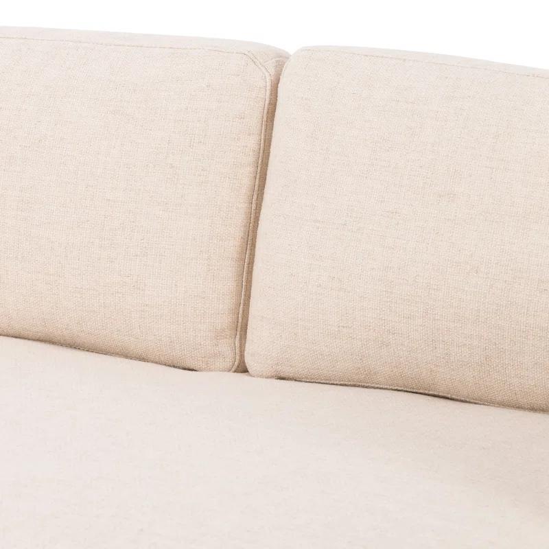 Thames Cream Oversized Contemporary Linen Media Sofa