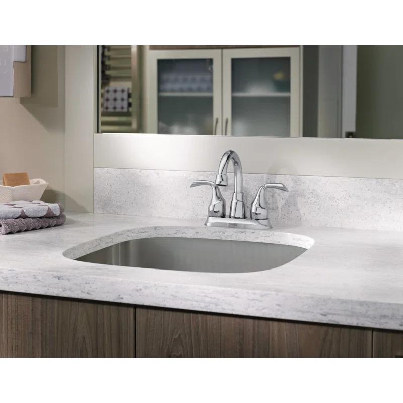 Elegant Idora High Arc Chrome Centerset Bathroom Faucet with Drain Assembly