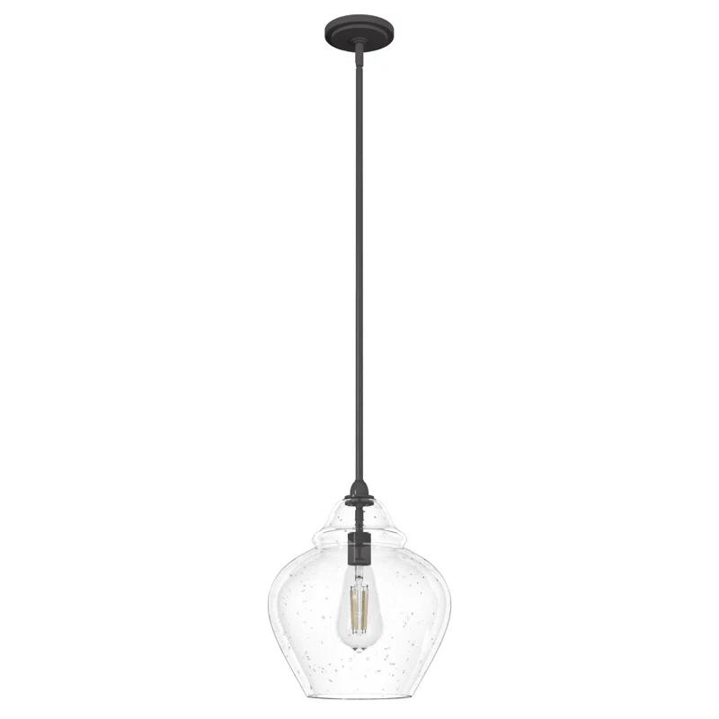 Noble Bronze Mini Pendant with Clear Glass Shade