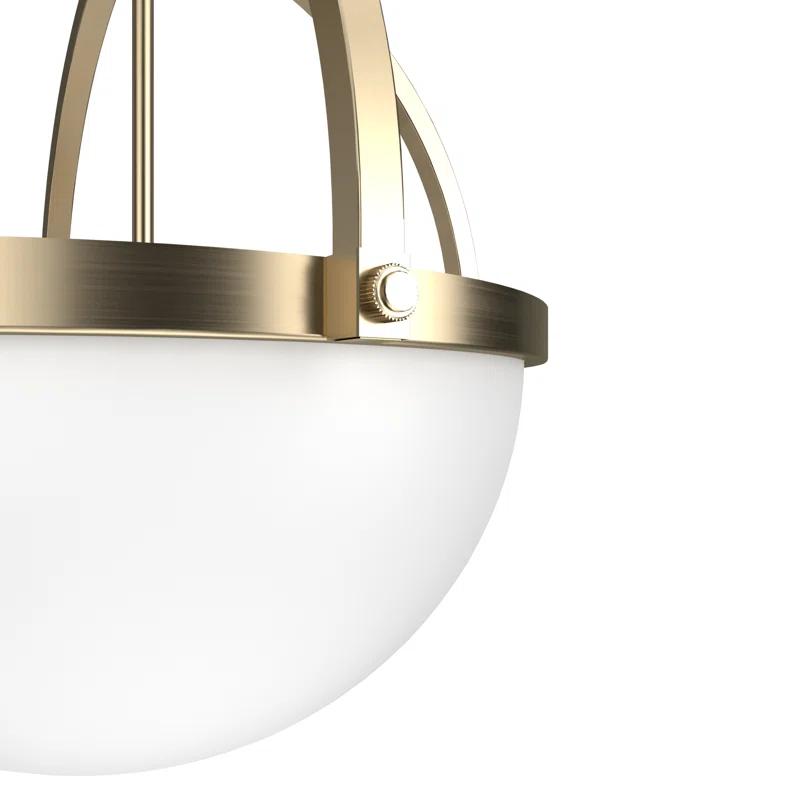 Alturas Gold Globe LED Pendant with Frosted White Glass