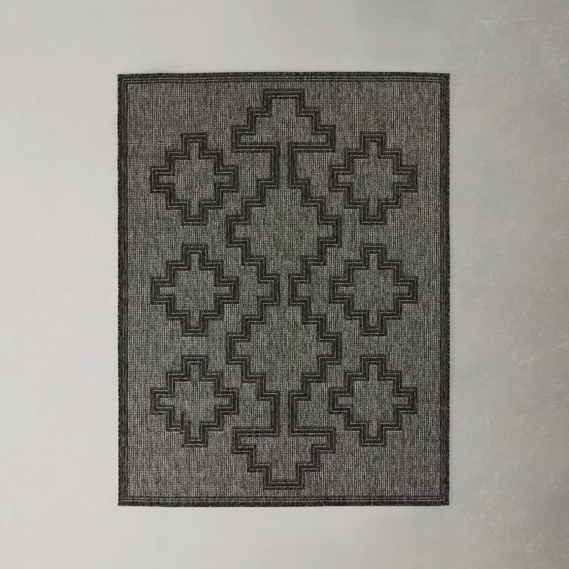 Ava Moroccan Charcoal Indoor / Outdoor Area Rug
