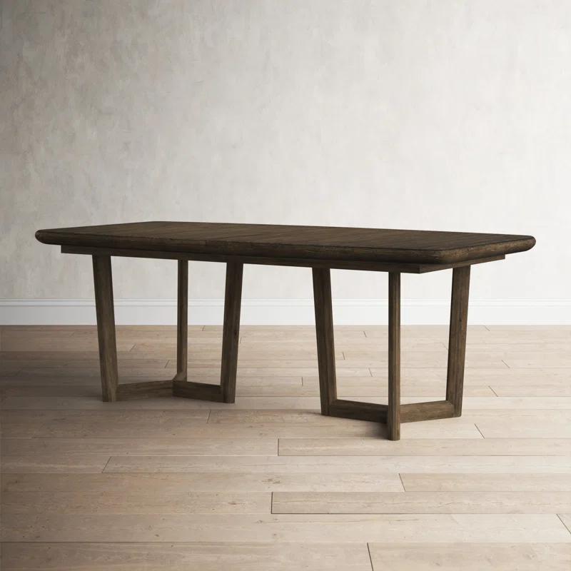 Cumberland Rectangular Extendable Dining Table in Natural Brown Wood