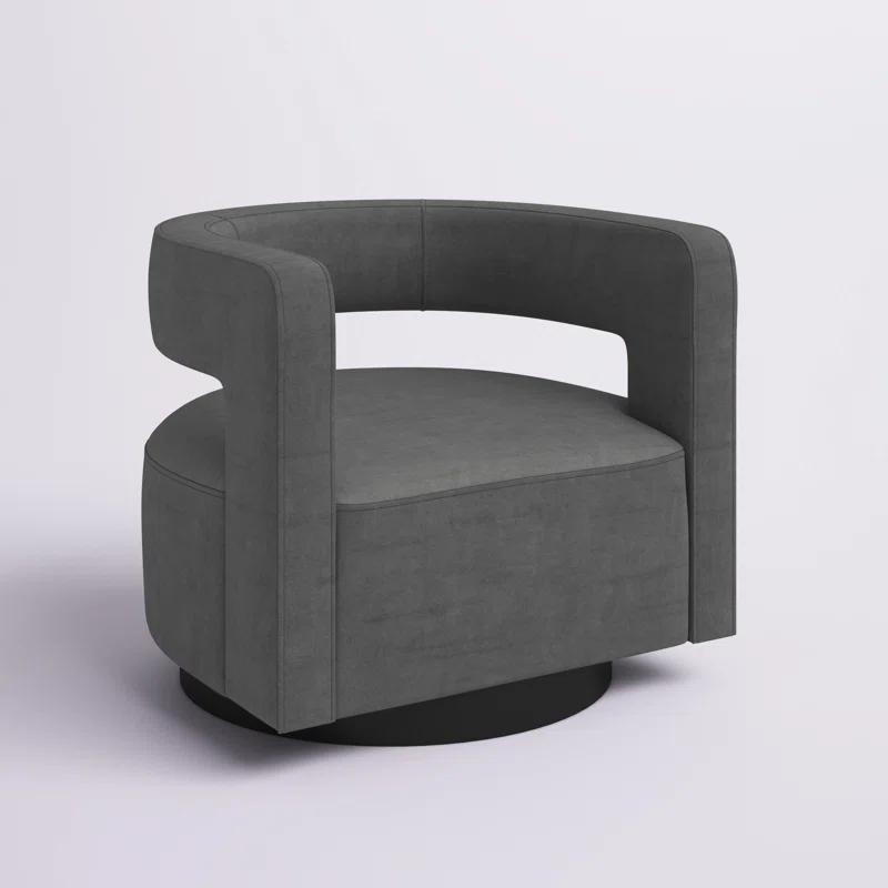 Modway Spin Cutaway Performance Velvet Swivel Armchair