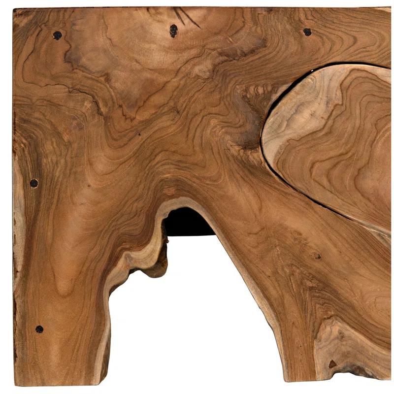 Noir Vert Classic Teak Wood Rectangular Coffee Table