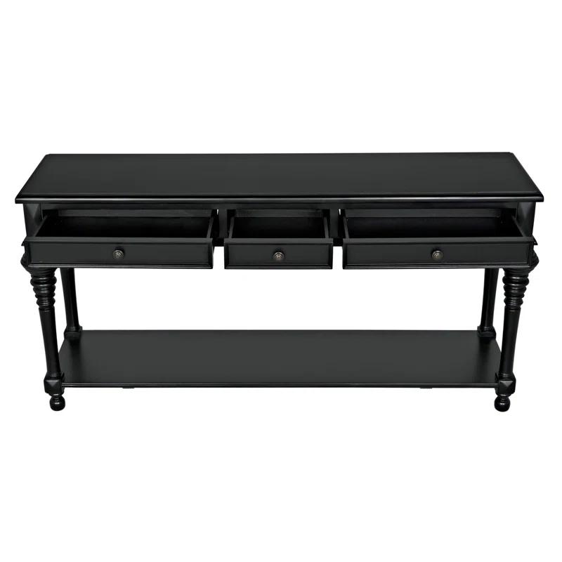 Noir Colonial 72'' Solid Wood Console Table