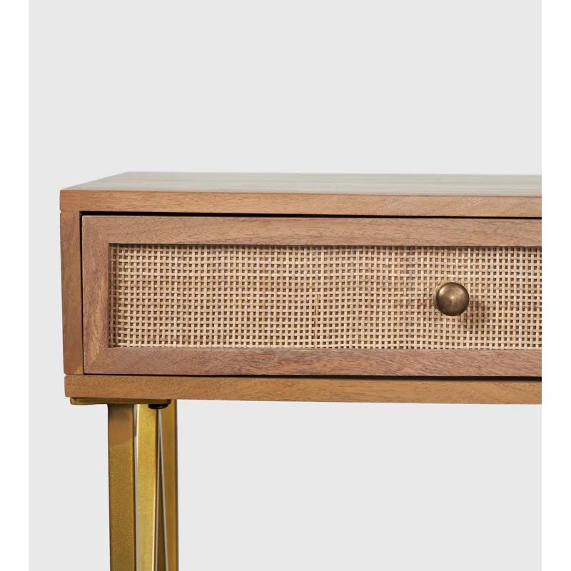 Mod-Arte Lana 45" Solid Wood Writing Desk with 2 Drawers