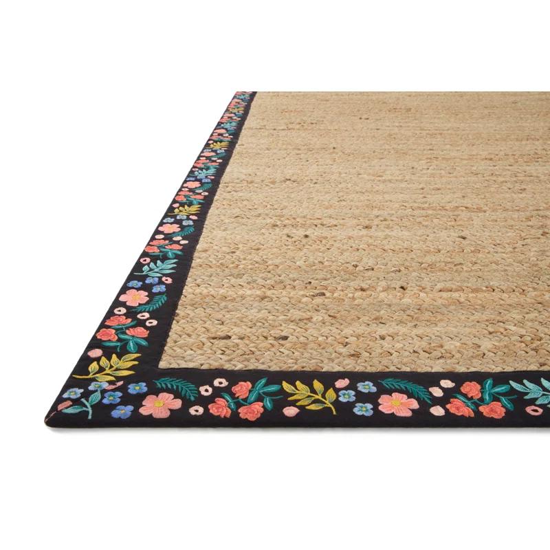 Rifle Paper Co. x Loloi Costa COS-01 Wildwood Natural/Black Area Rug