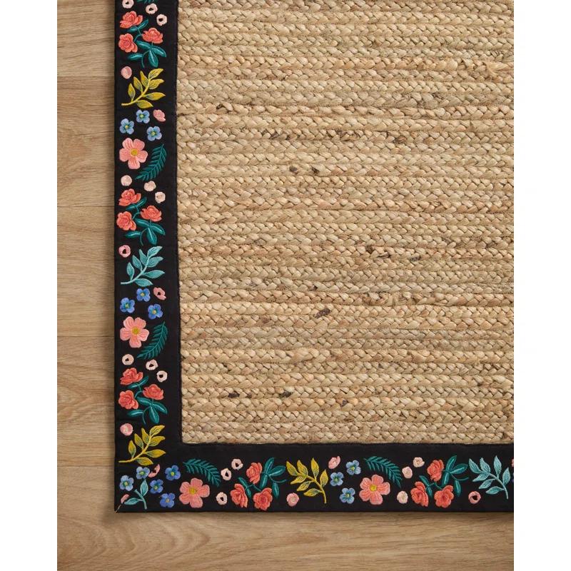 Rifle Paper Co. x Loloi Costa COS-01 Wildwood Natural/Black Area Rug