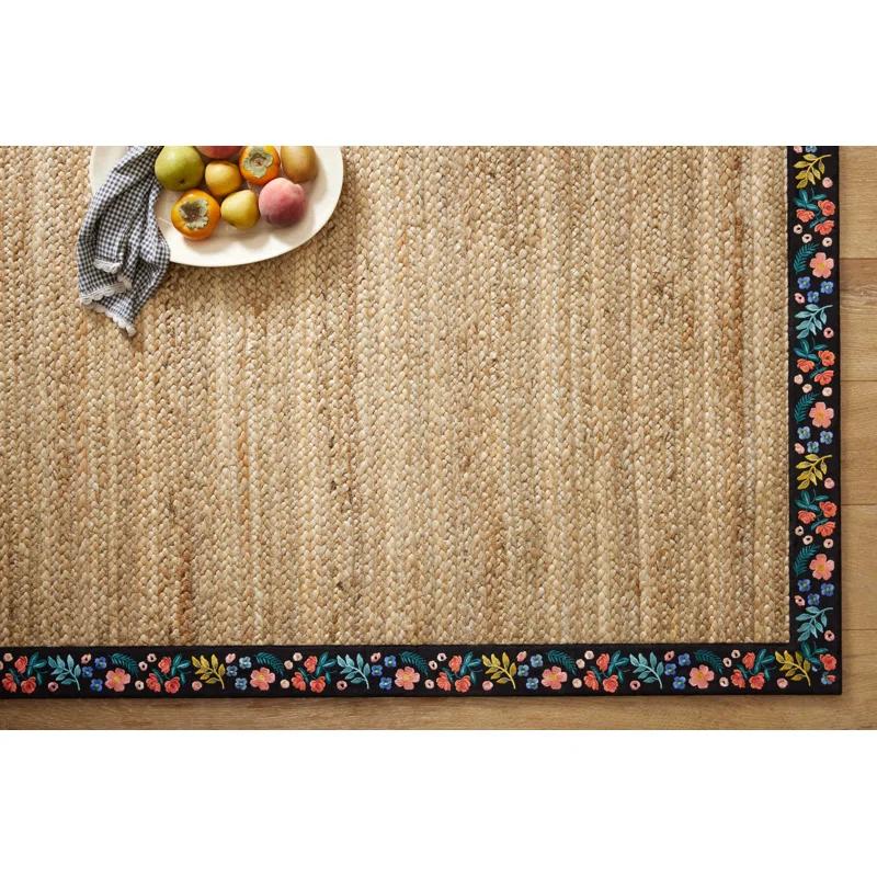 Rifle Paper Co. x Loloi Costa COS-01 Wildwood Natural/Black Area Rug