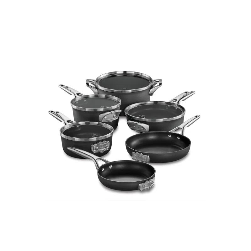 Calphalon 10 Piece Hard-Anodized Aluminum Non Stick Cookware Set
