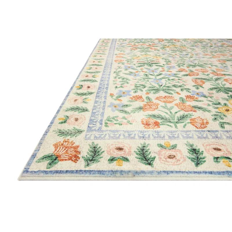 Rifle Paper Co. x Loloi Eden Mughal Garden Cream Rug feat CloudPile