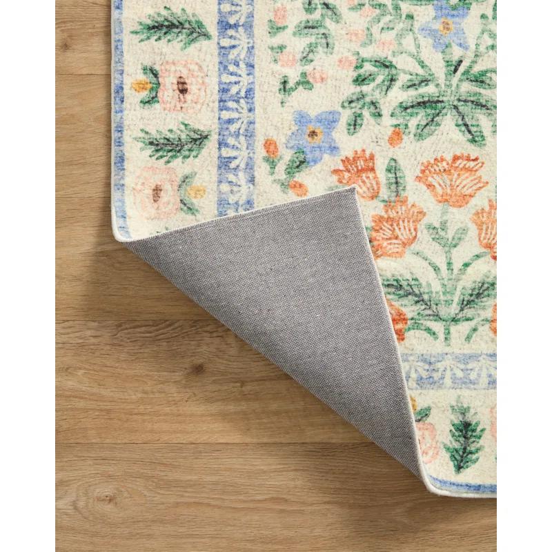 Rifle Paper Co. x Loloi Eden Mughal Garden Cream Rug feat CloudPile