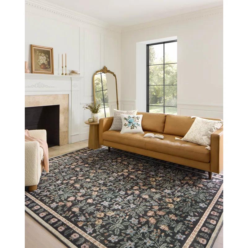Rifle Paper Co. x Loloi Eden Mughal Garden Black Rug feat. CloudPile