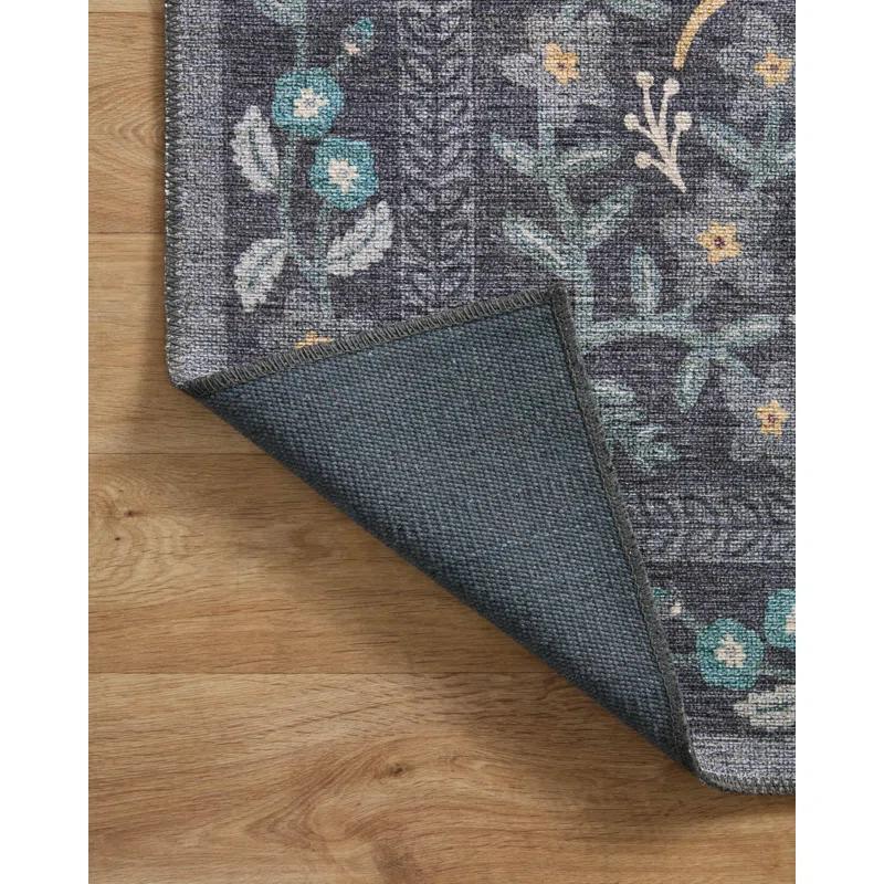 Maison Nightingale Whimsical Blue/Gray Wool Blend Area Rug