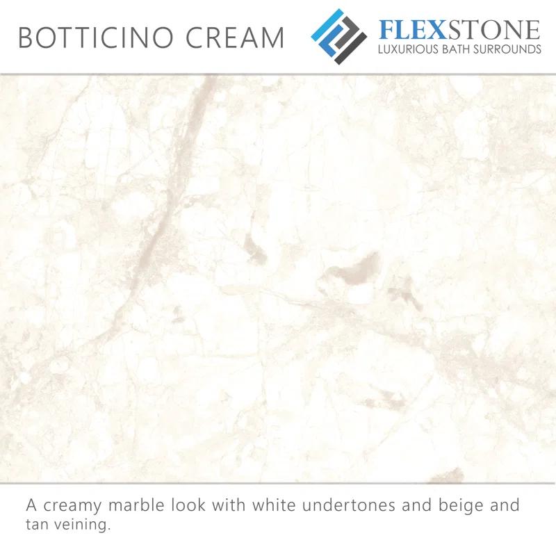 FlexStone 60"L x 30"W Single Threshold Alcove Shower Base with Right-Hand Drain