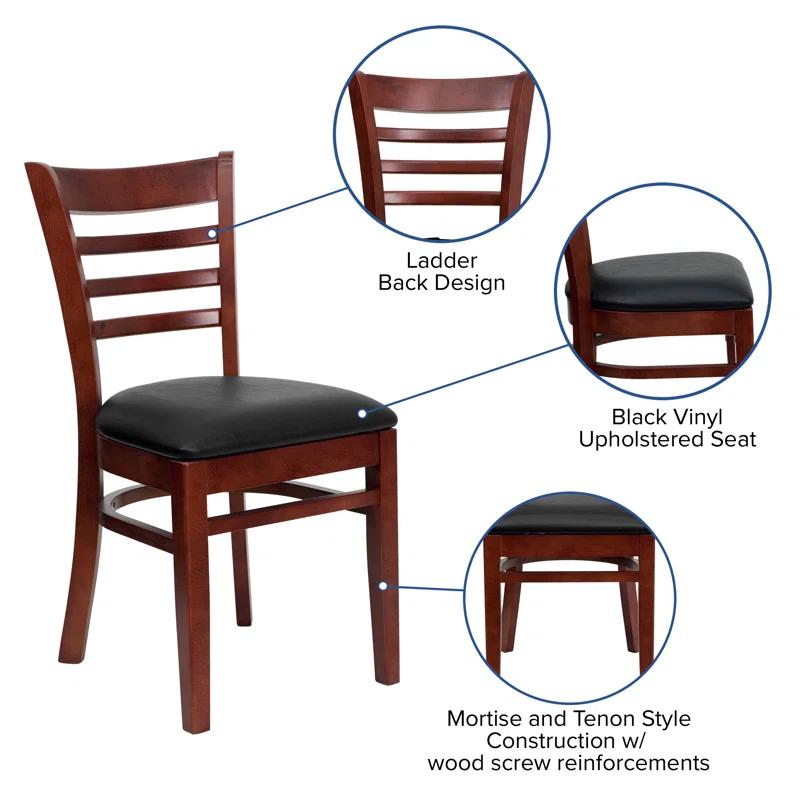 Red Barrel Studio® Ladder Back Wooden Restaurant Chair