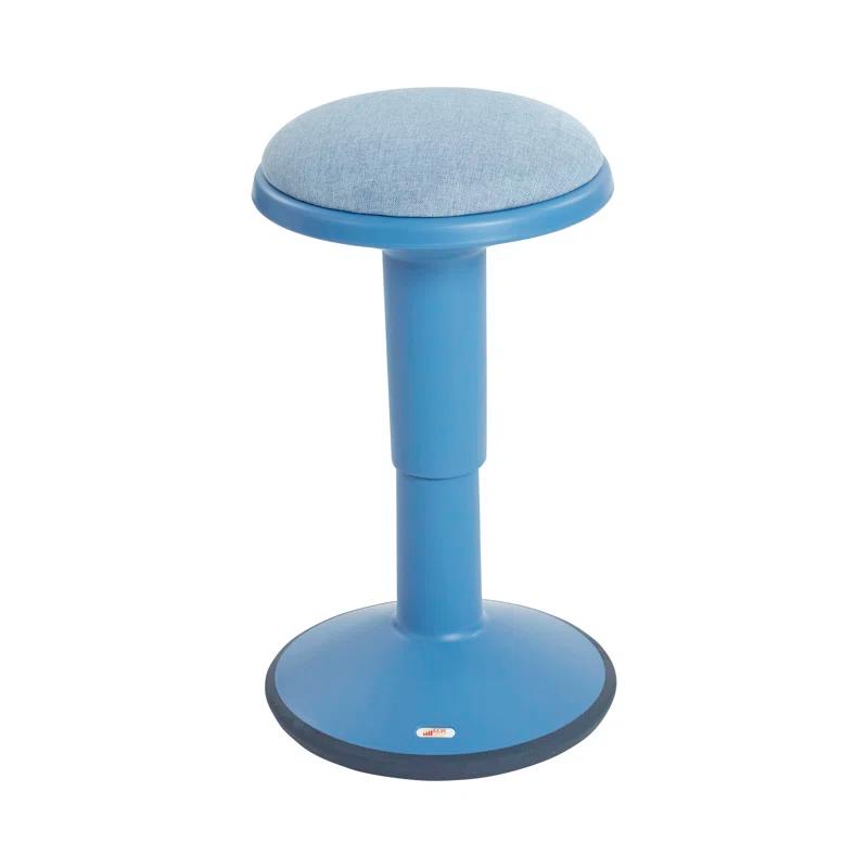 Powder Blue Cushioned Foam Adjustable Wobble Stool