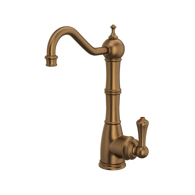 Edwardian Polished Nickel Traditional Kitchen Faucet with Filter
