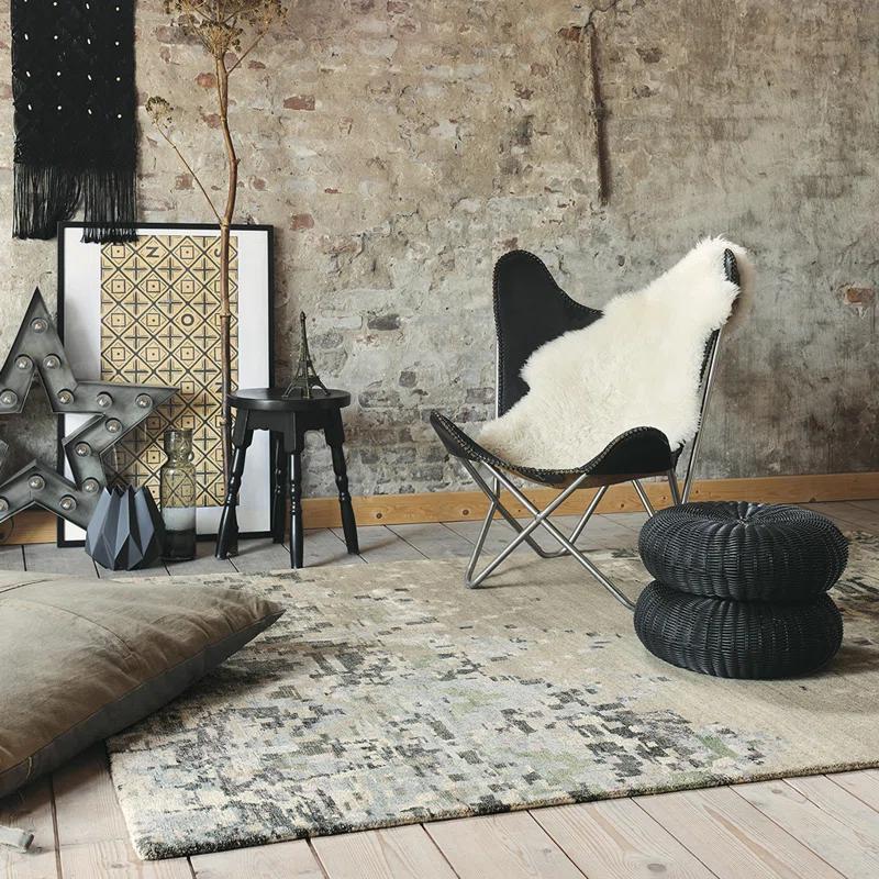 Brink & Campman Yeti Hand-Knotted Beige/Blue/Gray Area Rug