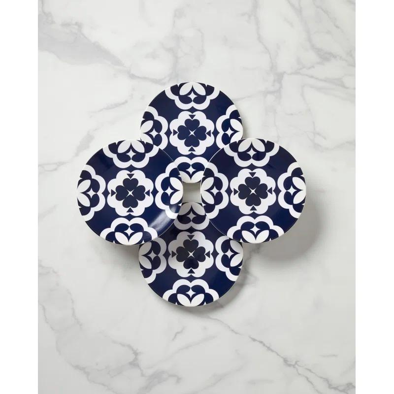 kate spade new york Elegant Geo 9.25'' Porcelain China Dinner Plate (Set of 4)