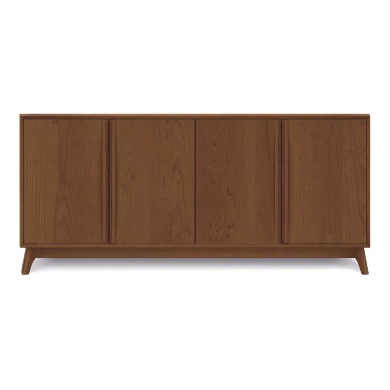 Catalina 66'' Walnut Solid Wood Sideboard with Smoke Cherry Accents