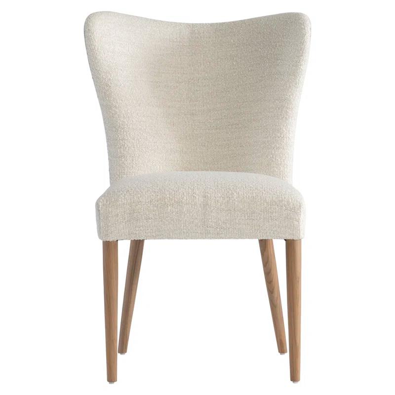 Contemporary Modulum White Upholstered Wood Side Chair