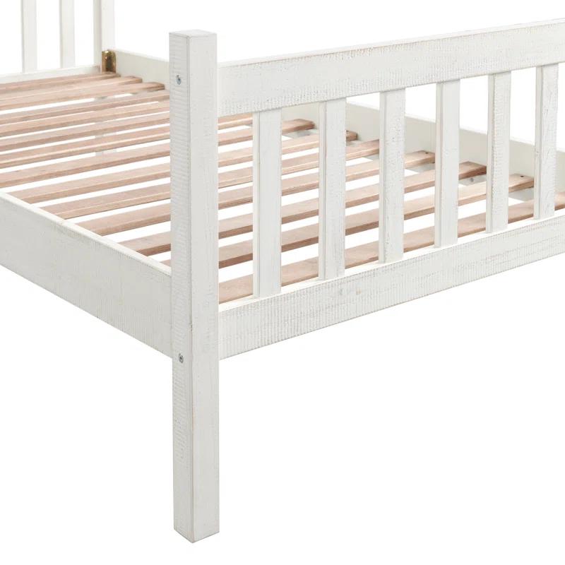 Alaterre Windsor Twin Wooden Weathered Beachhouse Farmhouse Industrial Bohemian Style Bed