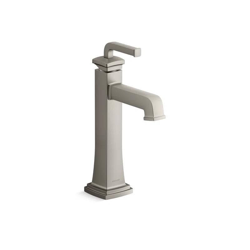 Elegant Riff Tall Single-Handle 11.38" Bathroom Faucet in Vibrant Brushed Nickel