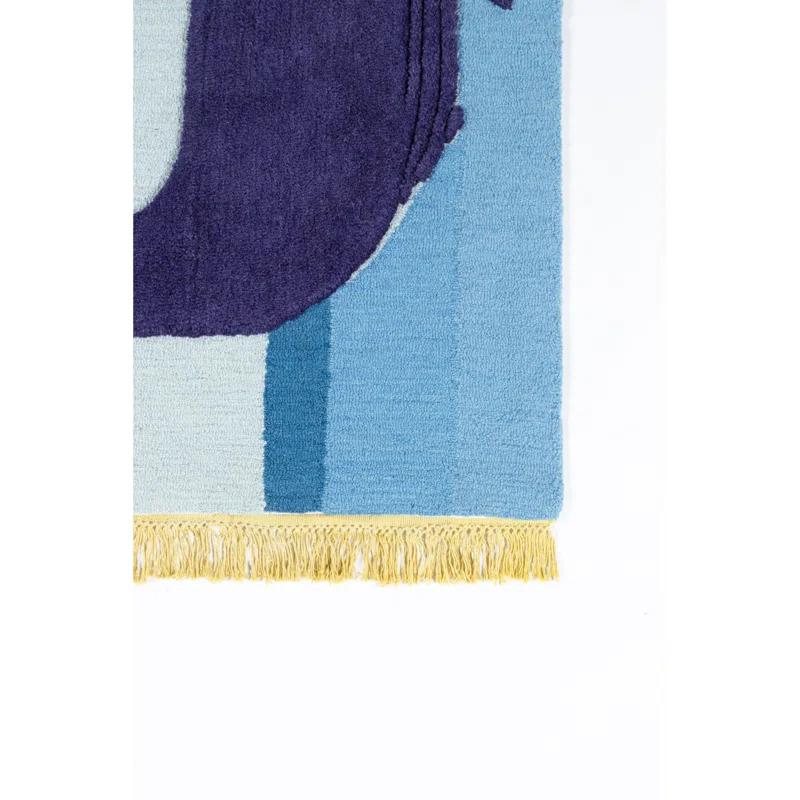 Atticus Hand-Tufted Wool Kids' Playful Animal Rug, Blue, 3' x 5'